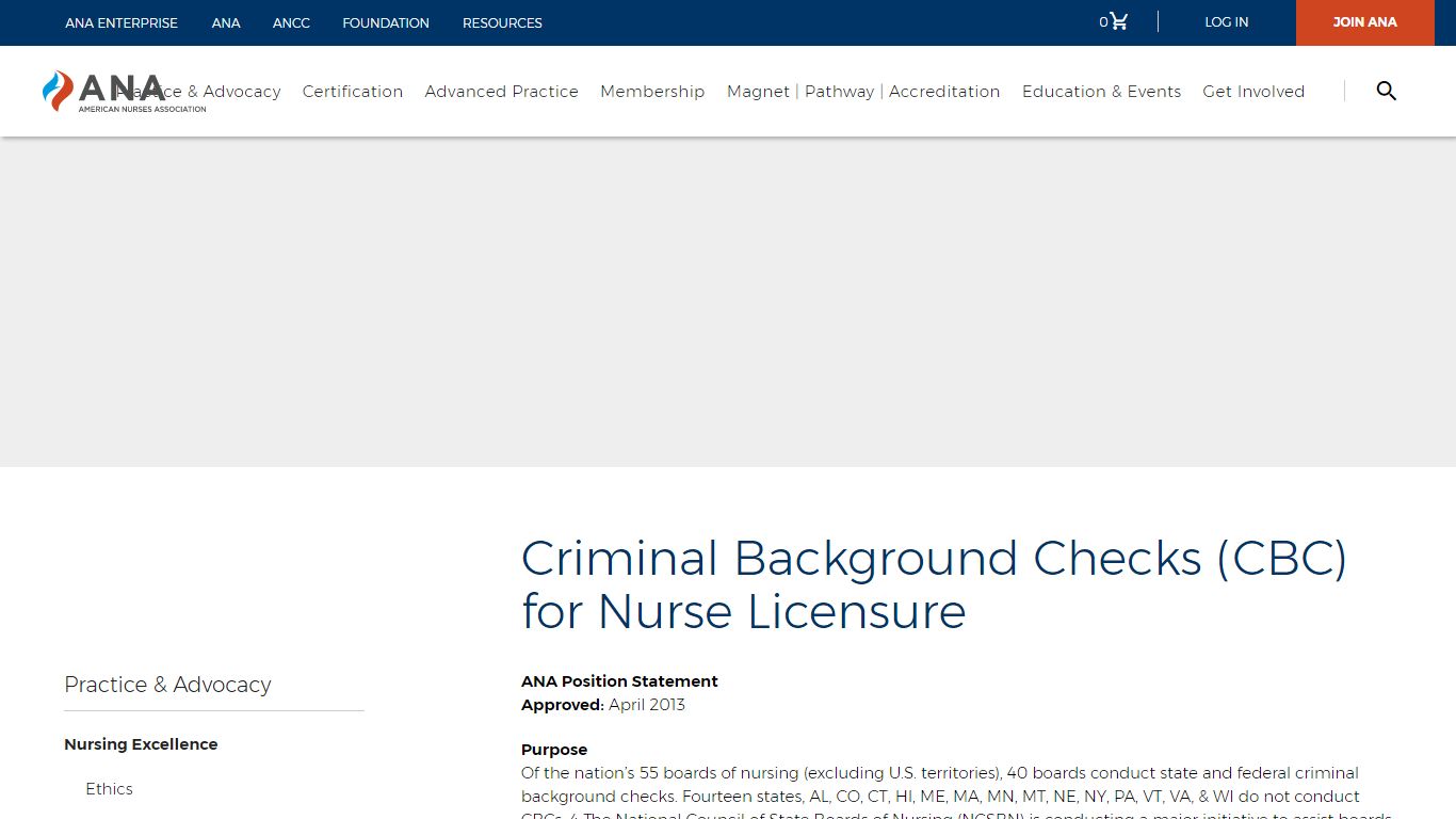 Criminal Background Checks for Nurse Licensure | ANA